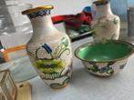 Cloisonné Vazen en Schaal Set, Antiek en Kunst, Antiek | Vazen, Ophalen of Verzenden