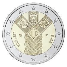 2 Euro Litouwen 2018 UNC- Onafhankelijkheid Baltische Staten, Postzegels en Munten, Munten | Europa | Euromunten, Losse munt, 2 euro