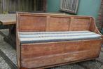 Fraaie houten bank (oud grenen hout, uitklapbaar), 150 tot 200 cm, Minder dan 75 cm, Rechte bank, Gebruikt