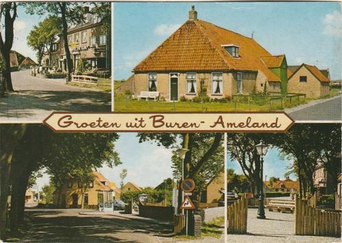 BUREN AMELAND Dorpsgezichten Boerderij Groeten, Verzamelen, Ansichtkaarten | Nederland, Gelopen, Waddeneilanden, 1980 tot heden