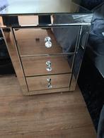 Spiegel nachtkastje, Huis en Inrichting, Slaapkamer | Nachtkastjes, Ophalen, Minder dan 45 cm, 55 tot 70 cm, Glas