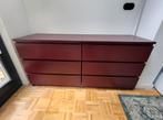 Twee donkerrode IKEA MALM ladekasten, Ophalen, Overige materialen, Gebruikt, 5 laden of meer