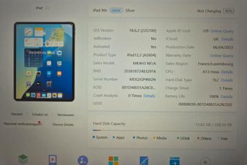 NIEUWE iPad 9e generatie 2021 256GB Wifi + Cellular + Hoesje beschikbaar voor biedingen