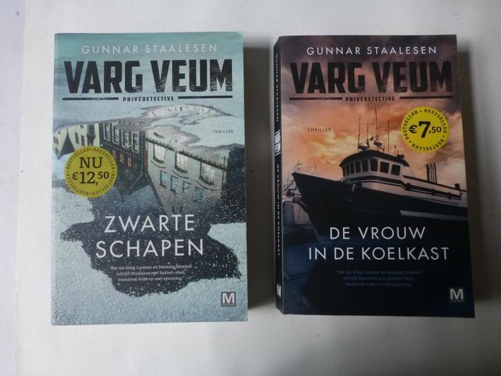 G. Staalesen 2 x Varg Veum. Zwarte schapen Vrouw in koelkast, Boeken, Thrillers, Zo goed als nieuw, Ophalen of Verzenden