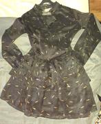 Zwart setje blouse en rokje met gouden veertjes, maat 34, Zwart, Moves, Ophalen of Verzenden, Zo goed als nieuw