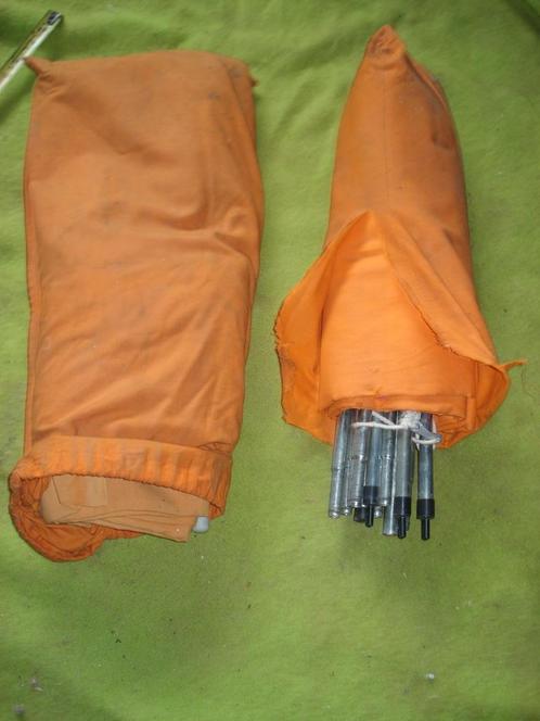 windscherm  Oranje , met touw etc, Caravans en Kamperen, Windschermen, Gebruikt, Ophalen of Verzenden