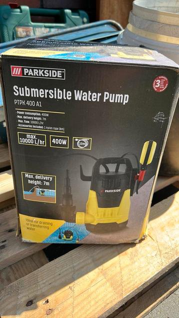 Waterpomp dompelpomp ideaal voor zwembad of vijver Parkside beschikbaar voor biedingen