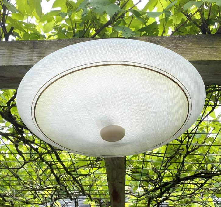 Mooie Retro Plafonniére - retro plafondlamp mid century, Huis en Inrichting, Lampen | Plafondlampen, Zo goed als nieuw, Glas, Ophalen