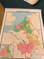 Oude schoolplaat Bourgondische landen - Geschiedenis, Ophalen of Verzenden, Geschiedenis