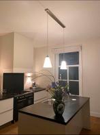 Hanglamp strak design rvs melkglas, Huis en Inrichting, Lampen | Hanglampen, Ophalen, Zo goed als nieuw, Glas, Minder dan 50 cm
