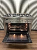 Luxe Boretti 6 pits RVS met multifunctionele oven 90 cm, Fornello Esperta, Ophalen of Verzenden, Zo goed als nieuw, Energieklasse A of zuiniger