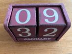 Houten kalender blok, Ophalen of Verzenden, Gebruikt