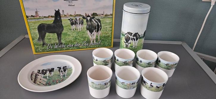 Wiebe van der zee set, Huis en Inrichting, Keuken | Servies, Gebruikt, Kop(pen) en/of Schotel(s), Overige stijlen, Aardewerk, Ophalen of Verzenden