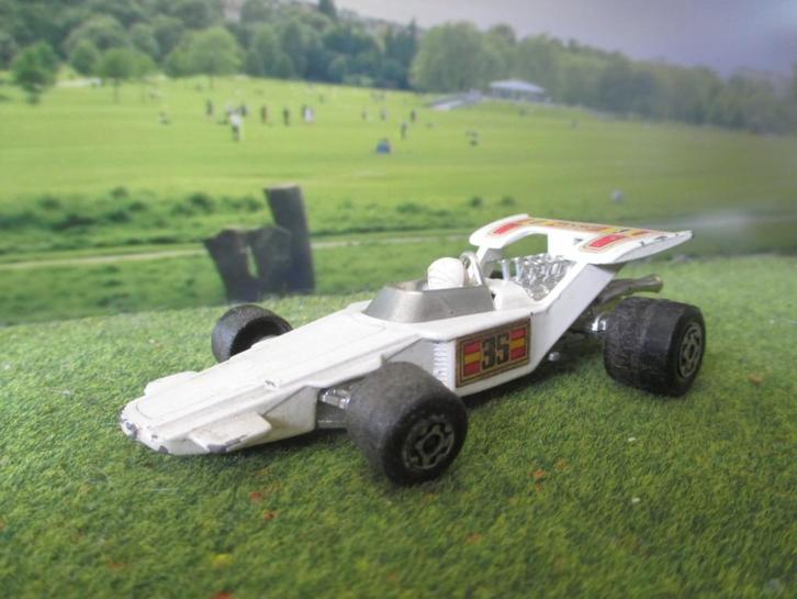 1:36 F1 Formule 1 - Matchbox Super Kings K-35 1971 wit #2, Hobby en Vrije tijd, Modelauto's | 1:32, Gebruikt, Ophalen of Verzenden
