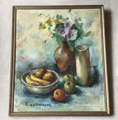 Fraai olieverf schilderij stilleven op doek gesign Cootmans, Antiek en Kunst, Kunst | Schilderijen | Klassiek, Verzenden