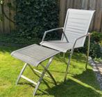 5 Tuinstoelen en 1 Krukje / Voetenbankje. Merk: 4 Seasons, Tuin en Terras, Tuinstoelen, Ophalen, Gebruikt, Rvs, Stapelbaar