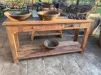 Stoere sidetable gemaakt van oud hout, Ophalen, Robuust / landelijk, Teakhout, Nieuw