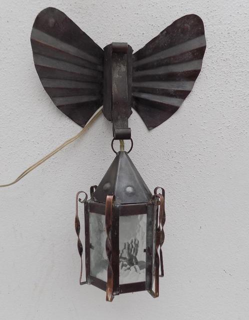 Wandlamp amsterdamse school uil silhouet lantaarn vintage, Huis en Inrichting, Woonaccessoires | Overige, Gebruikt, Ophalen of Verzenden