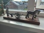 Beeldje boer ploegt met paard, Antiek en Kunst, Ophalen