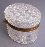 Om 1900 - 1925 Kristal Glazen Koekjes Bonbon Pot Box Doos, Antiek en Kunst, Ophalen of Verzenden