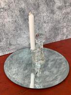 Transparante glazen kandelaar (10 cm hoog) engeltje, Ophalen of Verzenden, Zo goed als nieuw, Overige materialen, Minder dan 25 cm