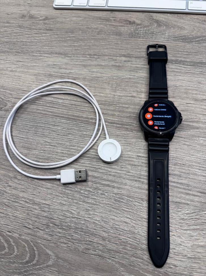 Fossil Gen 5e Zwart, Sieraden, Tassen en Uiterlijk, Smartwatches, Gebruikt, Android, Zwart, Ophalen