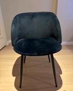 2 prachtige blauwe fluwelen stoelen (prijs per stoel), Huis en Inrichting, Stoelen, Vijf, Zes of meer stoelen, Blauw, Ophalen of Verzenden