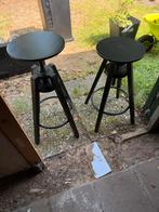 Ikea zwarte (piano) kruk 2x, Ophalen, Zo goed als nieuw, In hoogte verstelbaar, Hout