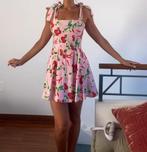 Zara jurk NIEUW Siciliaanse roze cherry linnen effect jurk M, Maat 38/40 (M), Zara, Ophalen of Verzenden, Zo goed als nieuw