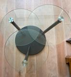 Bijzonder fraaie Naos Vintage glazen salontafel voor €350, Ophalen of Verzenden