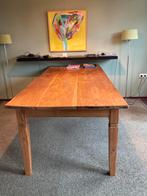 Robuuste Eikenhouten Eettafel - 220x100, Huis en Inrichting, Tafels | Eettafels, Ophalen, Gebruikt, Stoer, Eikenhout