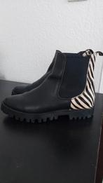 Manfield leren laarzen chelsea boots zebra 39, Lage of Enkellaarzen, Manfield, Ophalen of Verzenden, Zo goed als nieuw