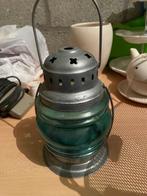 blauwe lantaarn, Ophalen of Verzenden, Metaal, Minder dan 25 cm, Gebruikt
