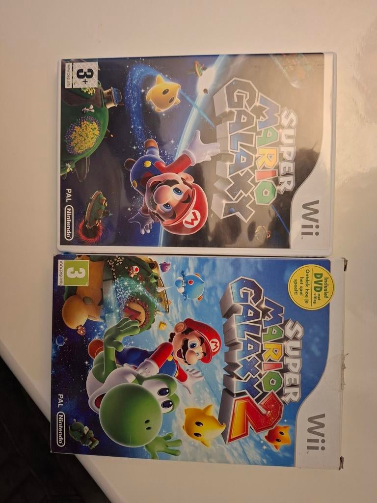 Wii super mario galaxi en super mario galaxi 2, Spelcomputers en Games, Games | Nintendo Wii, Ophalen, Overige genres, Zo goed als nieuw
