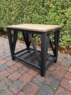 Houten bijzettafel / plantentafel - Lifestyle Home Collectio, Ophalen, Gebruikt, Eikenhout, Minder dan 50 cm