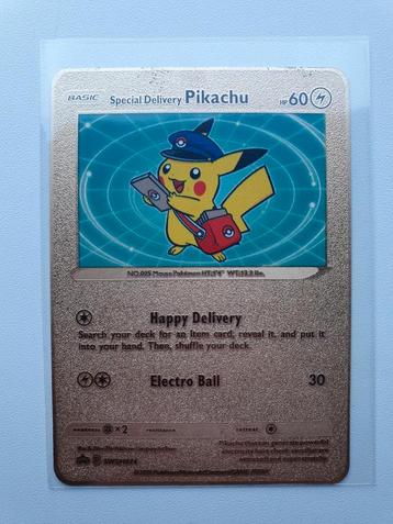 Special Delivery Pikachu #SWSH074 Metal Card Promo Black beschikbaar voor biedingen