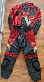 Vintage Dames Motorpak Leer - Rood/Zwart, Motoren, Ophalen, Tweedehands, Dames, Combipak
