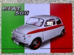 fiat 500 poster, Rechthoekig Liggend, Ophalen of Verzenden, Zo goed als nieuw, Canvas of Doek