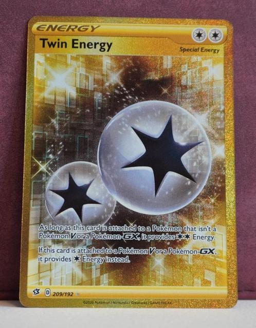 Twin Energy Gold Full Art 209-192 Rebel Clash Pokémon Kaart, Hobby en Vrije tijd, Verzamelkaartspellen | Pokémon, Nieuw, Losse kaart