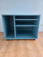 Design televisie /computer/game meubel op wielen blauw, Ophalen, Gebruikt, Design, 50 tot 100 cm