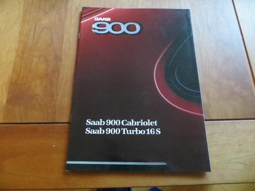 Folder Saab 900 Cabriolet, Saab 900 Turbo 16S, Boeken, Auto's | Folders en Tijdschriften, Zo goed als nieuw, Overige merken, Ophalen of Verzenden