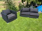 Wicker loungeset, Tuin en Terras, Tuinsets en Loungesets, Ophalen, Gebruikt, Wicker, Bank