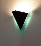 2 zwarte wandlampen met plexiglazen rand samen €40,00, Ophalen of Verzenden, Gebruikt, Metaal, Modern