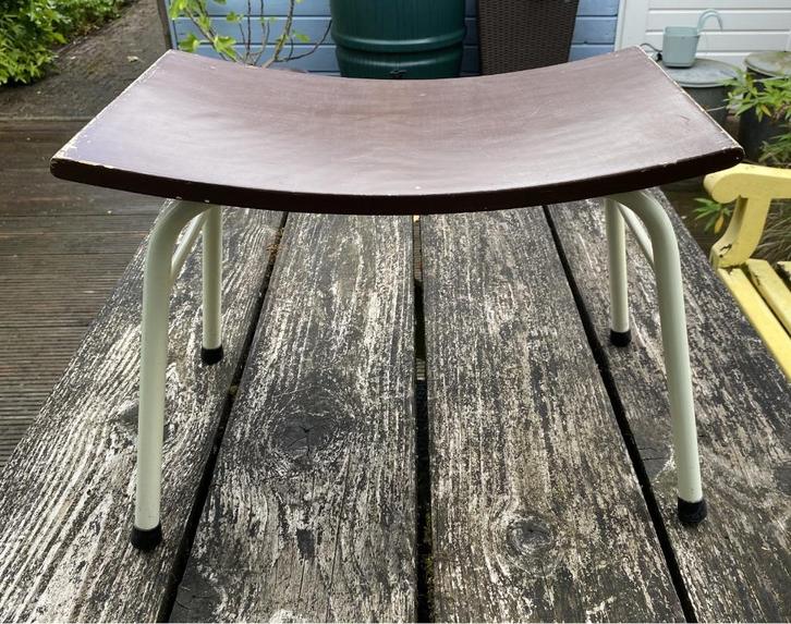 Leuk Gebroeders de Wit Krukje - vintage retro mid century, Huis en Inrichting, Banken | Voetenbanken en Poefen, Gebruikt, Minder dan 50 cm