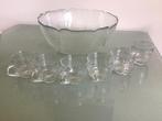 Bowl/punch kom met 6 glaasjes., Huis en Inrichting, Ophalen of Verzenden