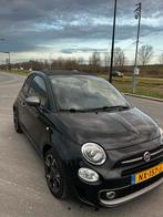Fiat 500C Twinair Turbo 105pk 2017 Zwart, Auto's, Voorwielaandrijving, Cabriolet, Zwart, Origineel Nederlands
