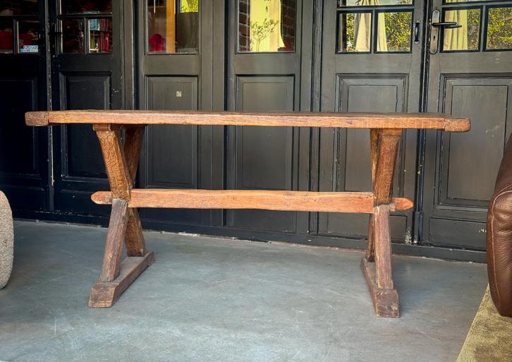 Oude vintage klooster tafel, Antiek en Kunst, Antiek | Meubels | Tafels, Ophalen
