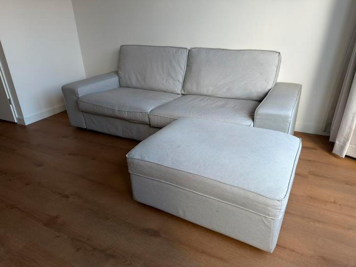 Ikea Kivik 3-zitsbank inclusief opbergpoef, Huis en Inrichting, Banken | Complete zithoeken, Gebruikt, Ophalen