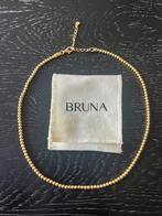 Bruna 18 karaat vergulde bolletjes ketting, Sieraden, Tassen en Uiterlijk, Ophalen of Verzenden, Zo goed als nieuw, Goud, Zilver