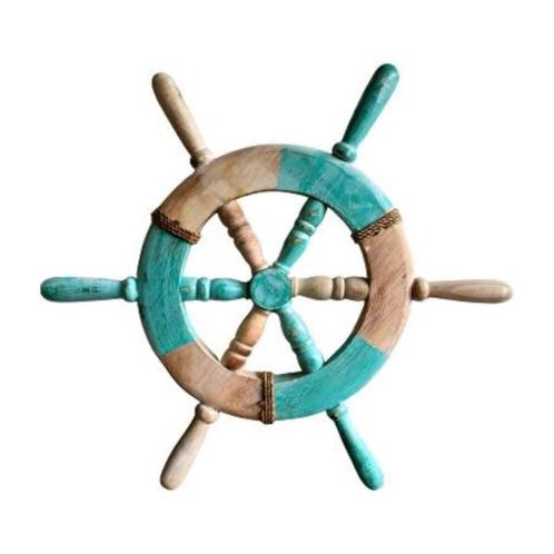 Handgemaakt Houten Stuurwiel uit Bali – D50cm, D40cm of D30c, Huis en Inrichting, Woonaccessoires | Wanddecoraties, Nieuw, Ophalen of Verzenden